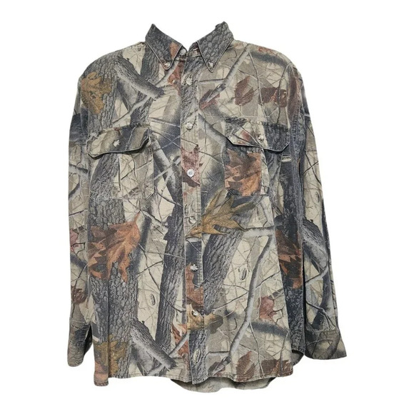 Wells Creek Camouflage Men's XXL Button Down‎ Shirt - Picture 1 of 4